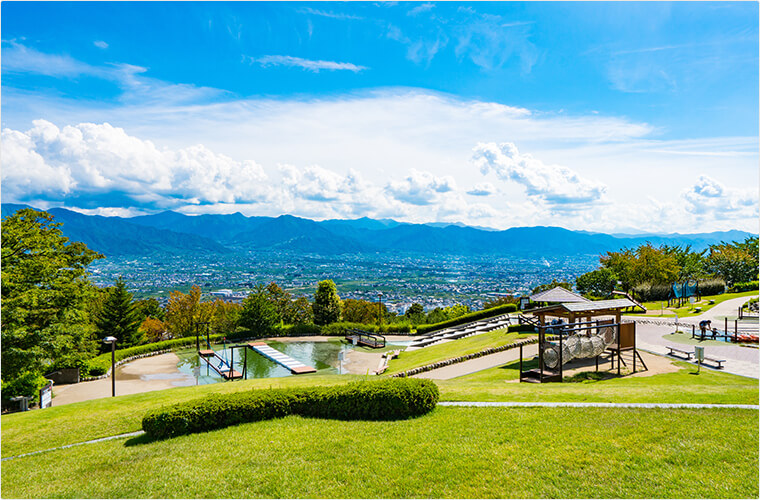 山梨県　笛吹川フルーツ公園